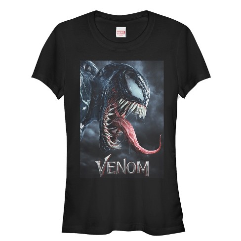 Junior's Marvel Venom Film Tongue Portrait T-shirt - Black - Large : Target
