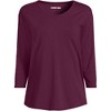 Lands' End Women's 3/4 Sleeve Lightweight Jersey U-Neck Tunic - 3 of 3