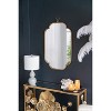 Vynxaria 19.7" x 36" Champagne Gold Decorative Wall Mirror with Notched Edges - 2 of 4