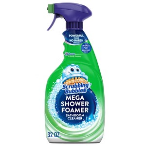 Scrubbing Bubbles Rainshower Scent Mega Shower Foamer Bathroom Cleaner Spray - 32oz - 1 of 4