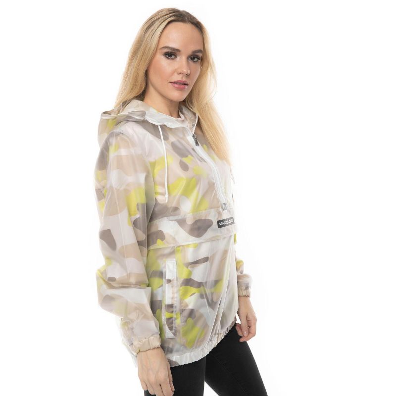 Members Only Women's Translucent Camo Print Popover Oversized Jacket, 3 of 6