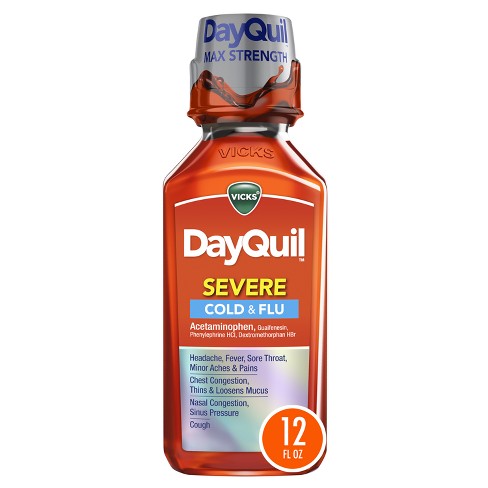 Vicks Dayquil Severe Liquid - 12 Fl Oz : Target