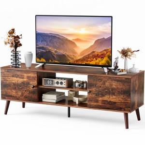 DOMETOUR Panel TV Cabinet with Storage Space Suitable for Home Living Room Office - 1 of 4