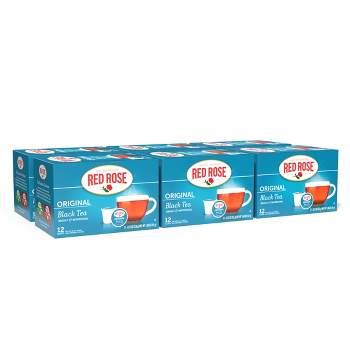 Red Rose Original Full Flavored Black Tea Strong Black Tea with 12 Individually Single Serve K-Cups (Pack of 6)