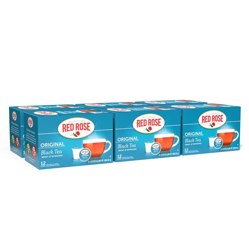 Red Rose Original Full Flavored Black Tea Strong Black Tea with 12 Individually Single Serve K-Cups (Pack of 6), 1 of 6