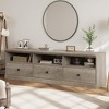 70in TV Stand for TVs up to 80", Mid Century Modern Entertainment Center with Storage Drawer and Open Shelves - 4 of 4