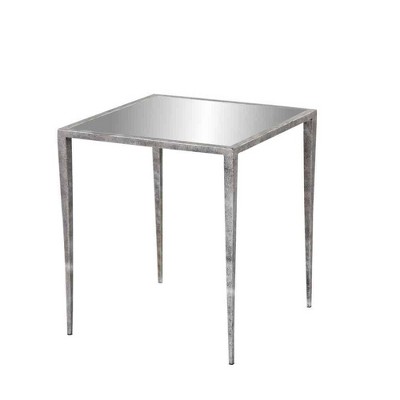 Boraam Regina Side Table with Mirror Antique Silver