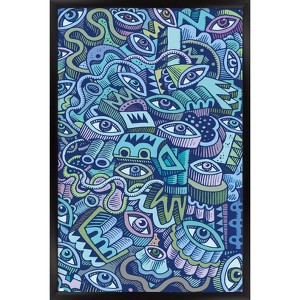 Trends International Big Blue Doodle Framed Wall Poster Prints - 1 of 4