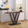 Kumasinova 43.31 Inch Console Table,Industrial Entryway Table with Metal Base for Living Room,Hallway,Entryway,Brown - 4 of 4