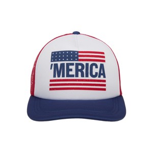 4th of July American Flag ‘Merica Trucker Hat - 1 of 4