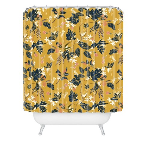 Details about   Threshold Shower Curtain 72x72  100% Cotton Yellow Frolic Yellow Scenic Scenery 