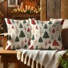 Lomsoe Christmas 2pcs Colorful Christmas Tree High Quality Short Plush Christmas Pillow Cover, Holiday, ChristmasGift. - 2 of 4