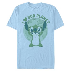 Men's Lilo & Stitch I Heart Our Planet T-Shirt - 1 of 4