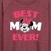 Women's - Disney - Best Mom Lightweight French Terry Wide Neck Long Sleeve Shirt - 2 of 4
