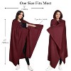 Catalonia Women Hooded Wearable Blanket Cape Cardigan Cloak Wrap Shawls Snuggy Fuzzy Fleece Cape with Hand Pockets, Woman Cozy Gift Plush Throw Wrap - 4 of 4