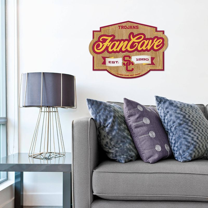 NCAA USC Trojans Fan Cave Sign - 3D Multi-Layered Wall Display, Official Team Memorabilia, Ready-to-Hang, 2 of 5