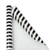 JAM Paper & Envelope 2ct Striped Gift Wrap Rolls Black/White: Multi-Stripe Paper for All Occasions, 30" Length - 3 of 4