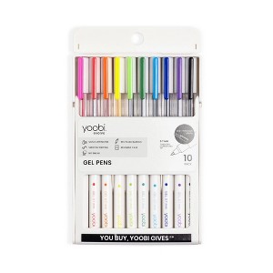Yoobi Evolve 10pk Gel Pens See-Through Barrel 0.7mm color Ink - 1 of 4