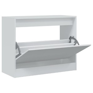 vidaXL Shoe Cabinet White Engineered wood Compact Shoe Cabinet - 1 of 4