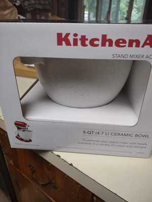 KitchenAid 5 Quart Ceramic Bowl for all 4.5-5 Quart Tilt-Head Stand Mixers  KSM2CB5MR, Meringue