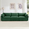 3 Seater Chenille Sofa with Storage Drawers, Deep Seat Crescent Sofa for Living Room, Large Storage Sofa with Pull-Out Drawers-Koiai - 2 of 4