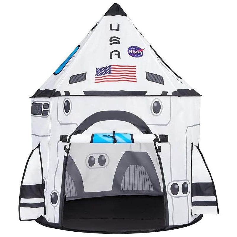 Syncfun Rocket Ship Play Tent Pop up Play Tent Kids Indoor Outdoor Spaceship Playhouse Tent Set, 1 of 8