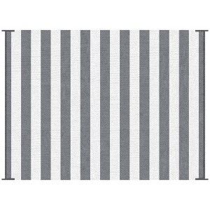 Aghana Digitals Reversible Polypropylene Outdoor Rug 9'x18' Black & White Chain with Carry Bag for - 1 of 4
