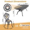 9-Piece Patio Set: Oval Table & 8 Chairs - Cast Aluminum, All-Weather/Umbrella Hole & Adjustable Legs for Balcony/Backyard - 4 of 4