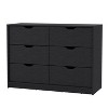 NicBex 42.1" W 6-Drawer Dresser Modern 2-Tone Storage with 4 Full-Extension Drawers & 2 Pull-Down Cabinets, Rectangle Bedroom Organizer - 2 of 4