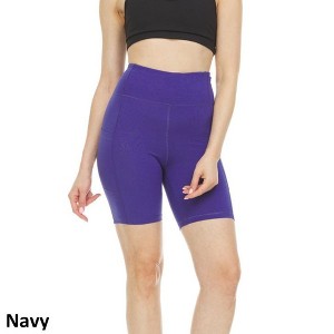Infinite Basics Women's High Waist Tummy Control Yoga Bike Shorts - Great For Working Out Or For Everyday Use - 1 of 4