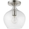 Livex Lighting Aldrich 1 - Light Semi-Flush Mount in  Brushed Nickel - 3 of 3