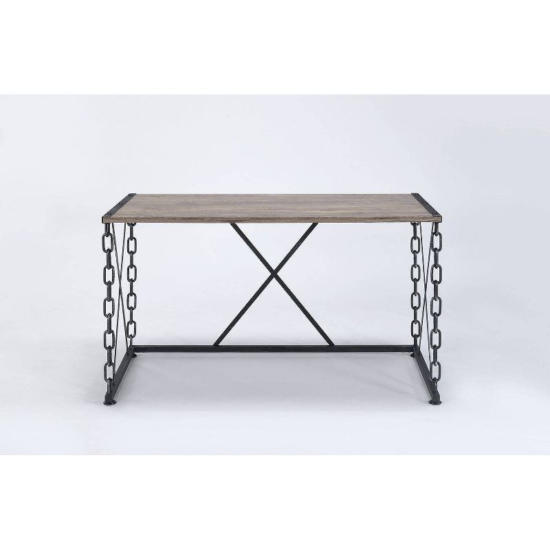 48&#34; Jodie Console Table Rustic Oak and Antique Black Finish - Acme Furniture, 4 of 6