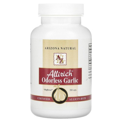 Arizona Natural Allirich, Odorless Garlic, 200 Caps (85 mg Per Capsule)