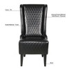 PAGED Velvet Accent Chairs with Soft Padded and Wooden Legs,Arm Chair with High-Back,Comfy Chairs for Living Room,Bedroom - 4 of 4