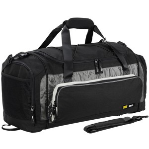 Generic Large Duffel Bag Men's Gym Bag with Shoe Compartment, 60L, Black - 1 of 4