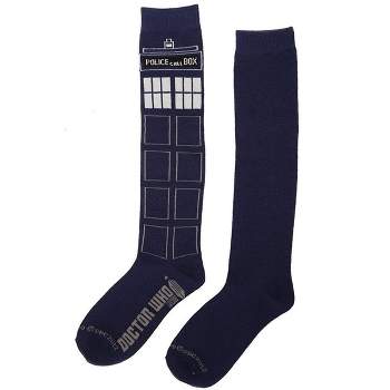 Everything Legwear Doctor Who Women's Sock Blue Tardis Knee High Socks