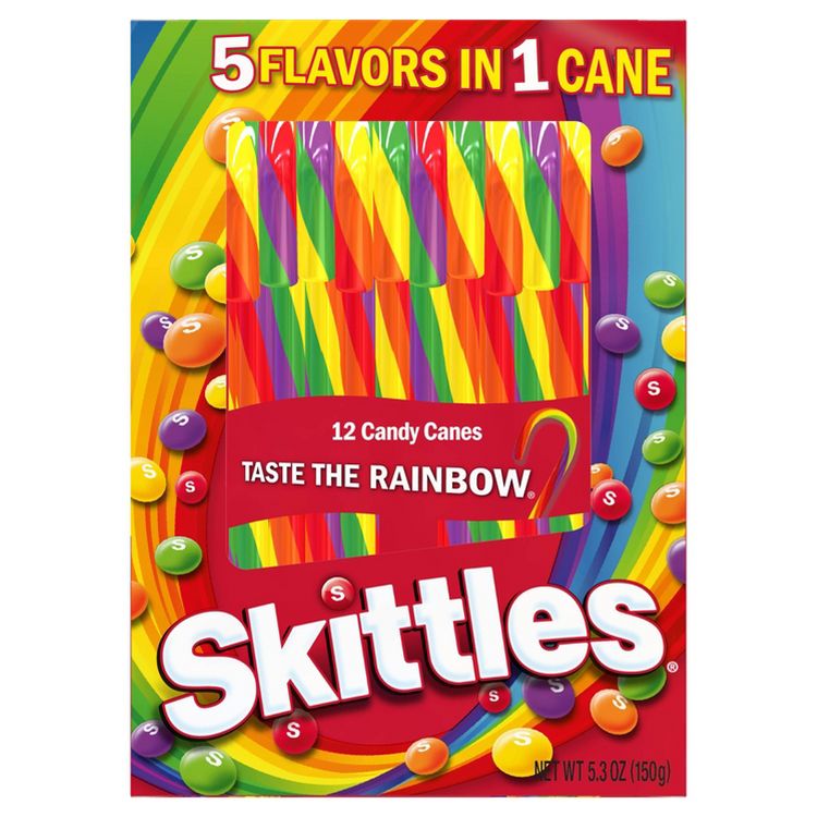 Skittles Christmas Candy Canes - 5.3oz / 12ct, 1 of 8