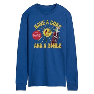 Men's - Coca-cola - Have A Coke And A Smile Long Sleeve Graphic T-Shirt - 1 of 3