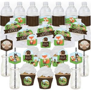 Big Dot of Happiness Woodland Creatures - Baby Shower or Birthday Party Favors and Cupcake Kit - Fabulous Favor Party Pack - 100 Pieces - 1 of 4