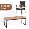 Costway 9 Pieces  Patio Rattan Dining Set with Acacia Wood Table, 1.9" Umbrella Hole - 3 of 4