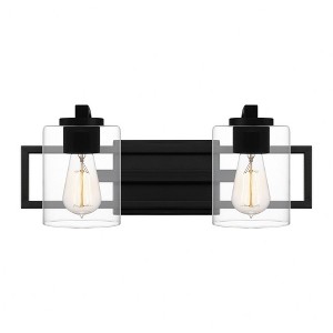 Quoizel Lighting Lansdowne 2 - Light Vanity in  Matte Black - 1 of 4