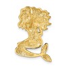 Black Bow Jewelry 14k Yellow Gold and White Rhodium Mermaid Slide Pendant, 19 x 27mm - 3 of 4