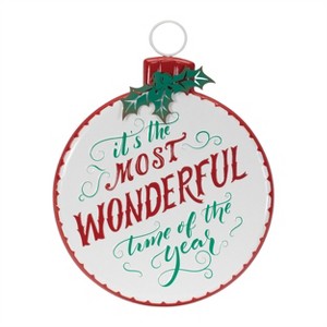 Metal Holiday Sentiment Ornament Sign 16"H - 1 of 3