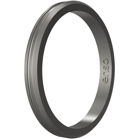 Enso Rings Halo Elements Series Silicone Ring - 8 - Platinum