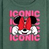 Women's - Disney - Minnie Mouse Iconic Lightweight French Terry Wide Neck Long Sleeve Shirt - 2 of 4
