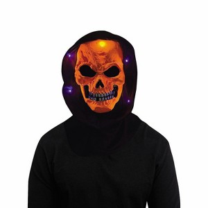 Fun World Fun World Adult Black Light Skeleton Horror Halloween Costume Mask - White One Size Fits Most - 1 of 1