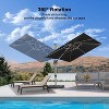 PURPLE LEAF Deluxe Aluminum Outdoor Patio Umbrella Square Cantilever Umbrellas - 4 of 4