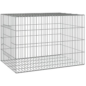 vidaXL Rabbit Cage Silver Galvanized Iron 30.7x21.3x21.3 in Durable - 1 of 4