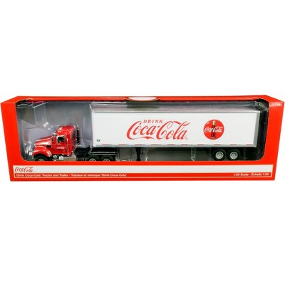 Truck Tractor with 53' Trailer "Drink Coca-Cola" Red and White 1/50 Diecast Model by Motorcity Classics