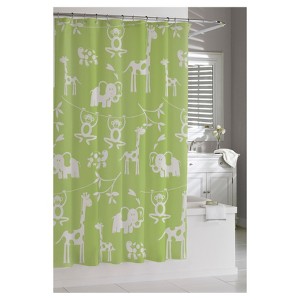 Zoo Shower Curtain Green - Cassadecor